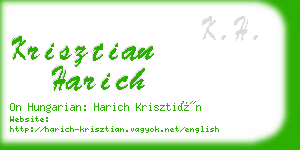 krisztian harich business card